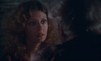 Movie still from “Atlantic City” (1980), directed by Louis Malle – A person looking at a mirror; Close Up shot, Over the shoulder angle