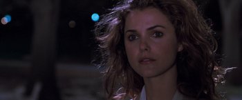 Movie still from “August Rush” (2007), directed by Kirsten Sheridan – A woman's face at night; Close Up shot, Over the shoulder angle