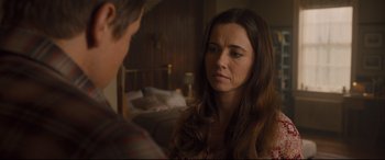 Movie still from “Avengers: Age of Ultron” (2015), directed by Joss Whedon – A woman is looking at a man in a room; Close Up shot, Over the shoulder angle