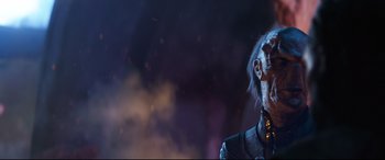 Movie still from “Avengers: Infinity War” (2018), directed by Anthony Russo – Close Up shot, Low angle