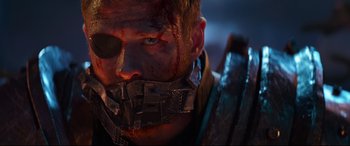 Movie still from “Avengers: Infinity War” (2018), directed by Anthony Russo – Close Up shot, Low angle