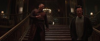 Movie still from “Avengers: Infinity War” (2018), directed by Anthony Russo – Medium shot, Over the shoulder angle