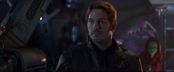 Movie still from “Avengers: Infinity War” (2018), directed by Anthony Russo – Close Up shot, Over the shoulder angle