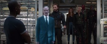 Movie still from “Avengers: Infinity War” (2018), directed by Anthony Russo – Medium shot, Over the shoulder angle