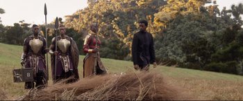 Movie still from “Avengers: Infinity War” (2018), directed by Anthony Russo – Wide shot, Over the shoulder angle