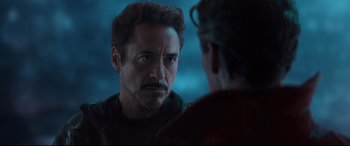 Movie still from “Avengers: Infinity War” (2018), directed by Anthony Russo – Close Up shot, Over the shoulder angle
