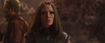 Movie still from “Avengers: Infinity War” (2018), directed by Anthony Russo – Close Up shot, Over the shoulder angle