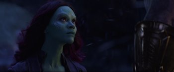 Movie still from “Avengers: Infinity War” (2018), directed by Anthony Russo – Close Up shot, Over the shoulder angle