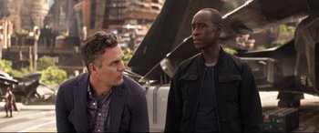 Movie still from “Avengers: Infinity War” (2018), directed by Anthony Russo – Medium shot, Over the shoulder angle