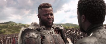 Movie still from “Avengers: Infinity War” (2018), directed by Anthony Russo – Close Up shot, Low angle