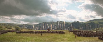 Movie still from “Avengers: Infinity War” (2018), directed by Anthony Russo – Extreme Wide shot, High angle