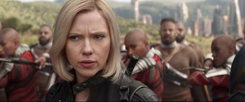 Movie still from “Avengers: Infinity War” (2018), directed by Anthony Russo – Close Up shot, Over the shoulder angle