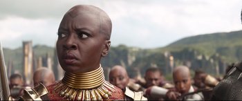 Movie still from “Avengers: Infinity War” (2018), directed by Anthony Russo – Close Up shot, Over the shoulder angle