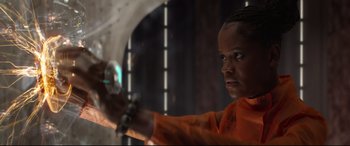 Movie still from “Avengers: Infinity War” (2018), directed by Anthony Russo – Close Up shot, Low angle