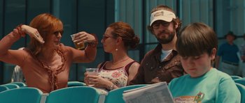 Movie still from “Away We Go” (2009), directed by Sam Mendes – A man and a woman sitting next to each other; Medium shot, Over the shoulder angle