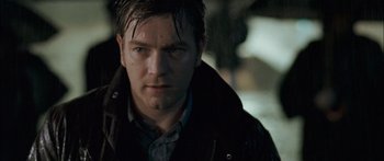 Movie still from “Stay” (2005), directed by Marc Forster – A person wearing a jacket; Close Up shot, Over the shoulder angle