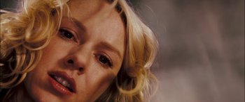 Movie still from “Stay” (2005), directed by Marc Forster – A woman's eyes and hair; Close Up shot, Overhead angle