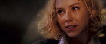 Movie still from “Stay” (2005), directed by Marc Forster – A woman with blonde hair; Close Up shot, Over the shoulder angle