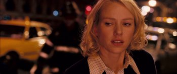Movie still from “Stay” (2005), directed by Marc Forster – A person with blonde hair; Close Up shot, Over the shoulder angle