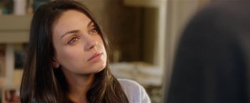 Movie still from “Bad Moms” (2016), directed by Scott Moore – A beautiful young lady sitting in front of a computer monitor; Close Up shot, Over the shoulder angle