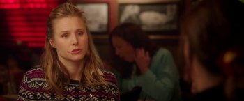 Movie still from “Bad Moms” (2016), directed by Scott Moore – Two women sitting at a table in front of each other; Close Up shot, Over the shoulder angle