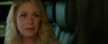 Movie still from “Bad Moms” (2016), directed by Scott Moore – A person sitting in a car; Close Up shot, Over the shoulder angle