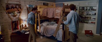 Movie still from “Step Brothers” (2008), directed by Adam McKay – Wide shot, Overhead angle