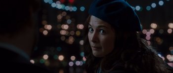 Movie still from “Barney's Version” (2010), directed by Richard J. Lewis – A person wearing a hat; Close Up shot, Over the shoulder angle