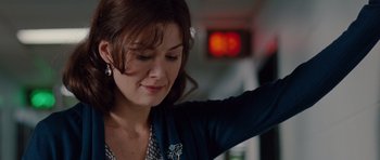 Movie still from “Barney's Version” (2010), directed by Richard J. Lewis – A person with long brown hair; Close Up shot, Over the shoulder angle