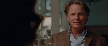 Movie still from “Barney's Version” (2010), directed by Richard J. Lewis – A person wearing a jacket; Close Up shot, Over the shoulder angle