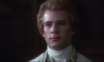 Movie still from “Barry Lyndon” (1975), directed by Stanley Kubrick – A person wearing a white shirt; Close Up shot, Low angle