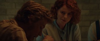 Movie still from “Beast” (2017), directed by Michael Pearce – Two people looking at each other in a room; Close Up shot, Over the shoulder angle