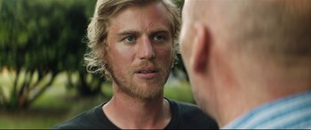 Movie still from “Beast” (2017), directed by Michael Pearce – A person looking at a person in a mirror; Close Up shot, Over the shoulder angle
