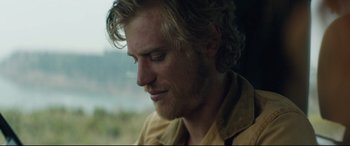 Movie still from “Beast” (2017), directed by Michael Pearce – A person with long blonde hair; Close Up shot, Over the shoulder angle