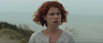 Movie still from “Beast” (2017), directed by Michael Pearce – A person with curly hair; Close Up shot, Low angle