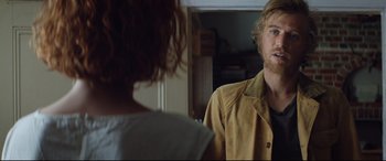 Movie still from “Beast” (2017), directed by Michael Pearce – A man and a woman looking at each other in a mirror; Close Up shot, Over the shoulder angle