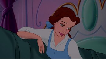 Movie still from “Beauty and the Beast” (1991), directed by Kirk Wise – A character from beauty and the beast; Medium shot, High angle