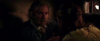 Movie still from “Beauty and the Beast” (2017), directed by Bill Condon – A man and a woman looking at each other; Close Up shot, Over the shoulder angle