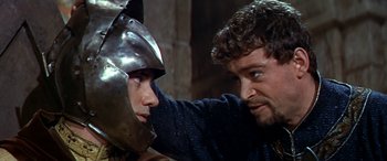 Movie still from “Becket” (1964), directed by Peter Glenville – A man and a woman fighting with each other; Close Up shot, Over the shoulder angle
