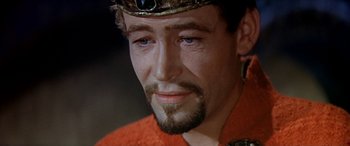 Movie still from “Becket” (1964), directed by Peter Glenville – A person with a beard; Close Up shot, Over the shoulder angle