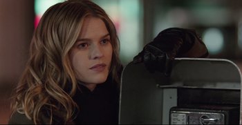 Movie still from “Before We Go” (2014), directed by Chris Evans – A beautiful young woman with long blonde hair; Close Up shot, Low angle