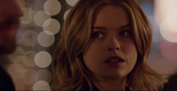 Movie still from “Before We Go” (2014), directed by Chris Evans – A person with long hair; Close Up shot, Over the shoulder angle