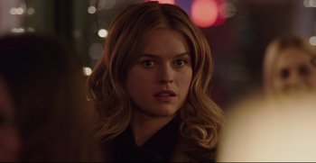 Movie still from “Before We Go” (2014), directed by Chris Evans – A person with long hair; Close Up shot, Over the shoulder angle