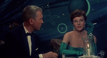 A man and a woman sitting at a table