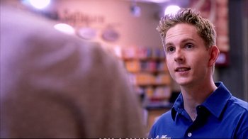 Movie still from “Better Luck Tomorrow” (2002), directed by Justin Lin – A man in a blue shirt talking to a woman; Close Up shot, Over the shoulder angle
