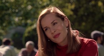 Movie still from “Bicentennial Man” (1999), directed by Chris Columbus – A person wearing a red shirt; Close Up shot, Over the shoulder angle