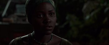 Movie still from “Black Panther” (2018), directed by Ryan Coogler – Close Up shot, Over the shoulder angle