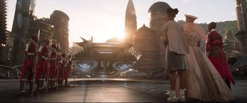 Movie still from “Black Panther” (2018), directed by Ryan Coogler – Extreme Wide shot, Low angle