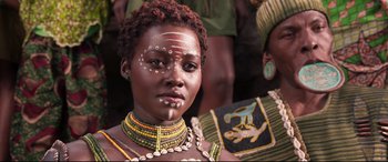 Movie still from “Black Panther” (2018), directed by Ryan Coogler – Close Up shot, Low angle