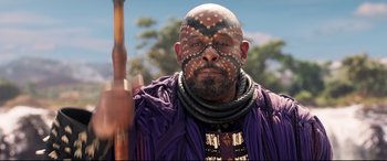 Movie still from “Black Panther” (2018), directed by Ryan Coogler – Close Up shot, Low angle